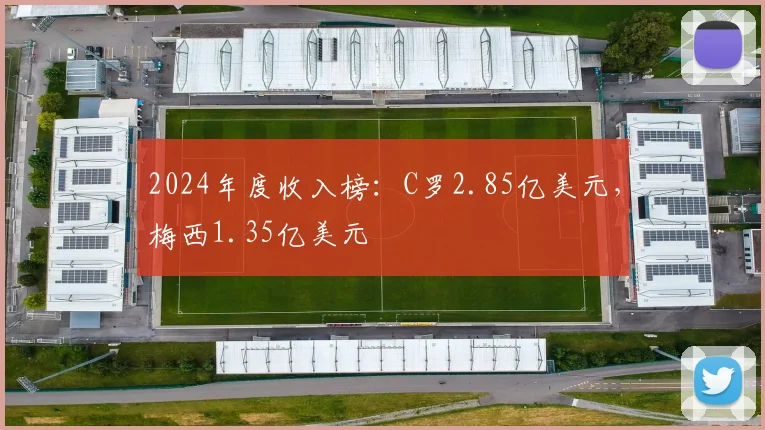 2024年度收入榜：C罗2.85亿美元，梅西1.35亿美元